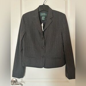 NWT Ralph Lauren Women's Charcoal/Gray Blazer